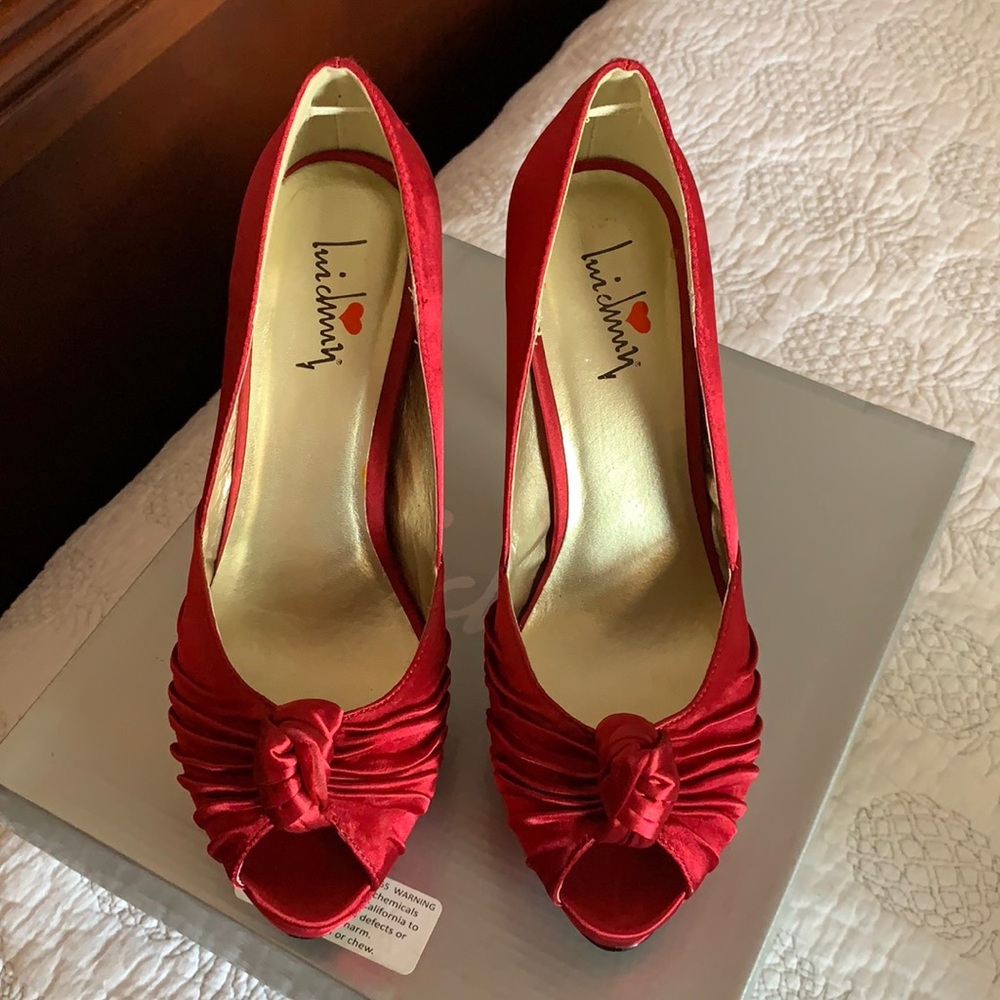 Red Platform Heels